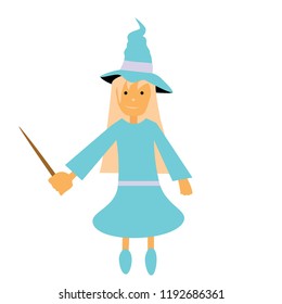 Vector witch Halloween witch with a hat colors graphic design witch illustration clip art ready for Halloween party Halloween witch EPS children book illustrations Halloween celebration trick or treat