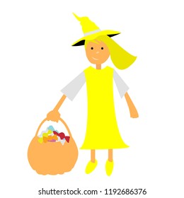 Vector witch Halloween witch with a hat colors graphic design witch illustration clip art ready for Halloween party Halloween witch EPS children book illustrations Halloween celebration trick or treat