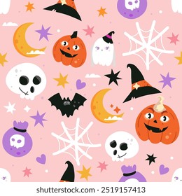 Vector witch hat icon. Halloween decorative element. Purple hat of a wizard.