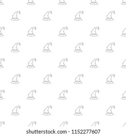 Vector Witch hat pattern. Halloween seamless background. Vector illustration
