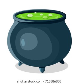 Vector Witch Pot With Poison Illustration