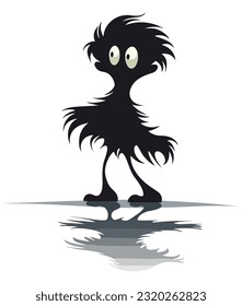  vector witch spooky character with silhouette style