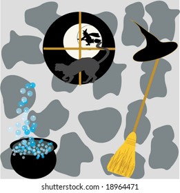 vector witch's dungeon scene