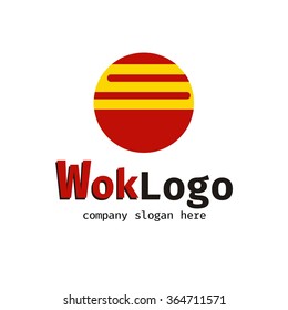 Vector of Wok icon. Asian frying pan. Symbols icon or logo for restaurant. Other companies. Vector illustration.