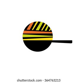 Vector of Wok icon. Asian frying pan. Symbols icon or logo for restaurant. Other companies. Vector illustration.