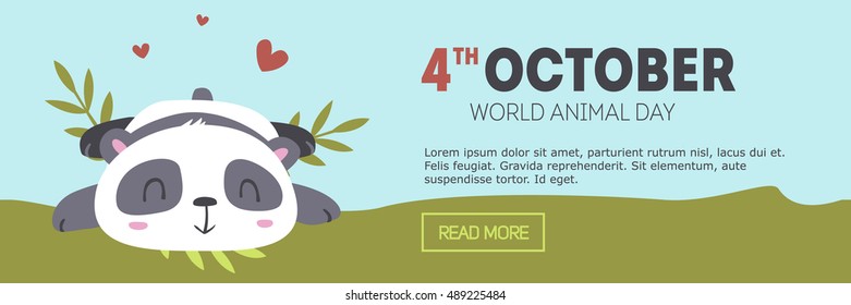 vector wold animal day banner