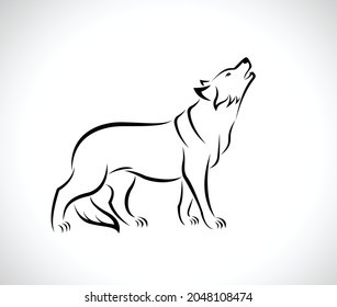 Vector of wolf design on white background. Easy editable layered vector illustration. Wild Animals.