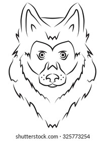 Vector wolf head