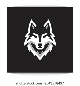 Vector Wolf Head Logo Minimalist Animal Emblem for Branding.