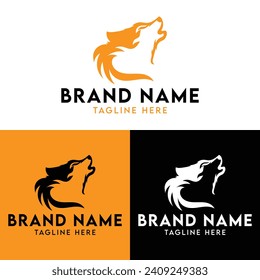 Vector Wolf logo design template 
