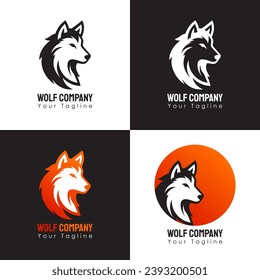 Vector wolf logo simple and minimalist. The Wolf Logo Set is a captivating collection of logos that seamlessly blend strength, elegance, and primal beauty. 