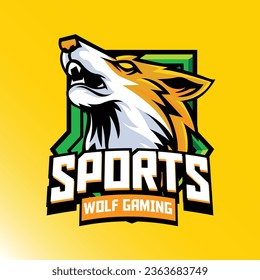 Vector wolf mascot logo template for sport logo team