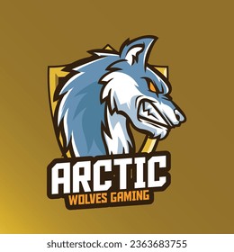 Vector wolf mascot logo template for sport logo team