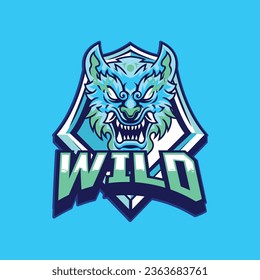 Vector wolf mascot logo template for sport logo team