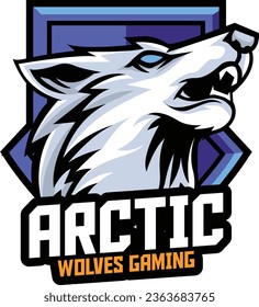 Vector wolf mascot logo template for sport logo team