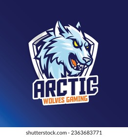 Vector wolf mascot logo template for sport logo team