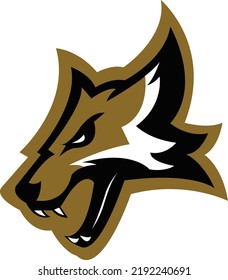 Vector of wolf sport logo, wolf head illustration vector drawing, Brave wolf head mascot Logo design. Vector Template Illustration Design. Mascot Brave wolf Logo design any kind of graphic work