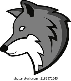 Vector of wolf sport logo, wolf head illustration vector drawing, Brave wolf head mascot Logo design. Vector Template Illustration Design. Mascot Brave wolf Logo design any kind of graphic work