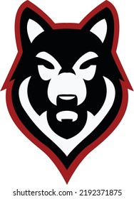 Vector of wolf sport logo, wolf head illustration vector drawing, Brave wolf head mascot Logo design. Vector Template Illustration Design. Mascot Brave wolf Logo design any kind of graphic work