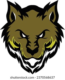 Vector of wolf sport logo, wolf head illustration vector drawing, Brave wolf head mascot Logo design. Vector Template Illustration Design. Mascot Brave wolf Logo design any kind of graphic work