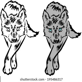 vector wolf tattoo.