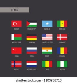 Vector wolrd flags