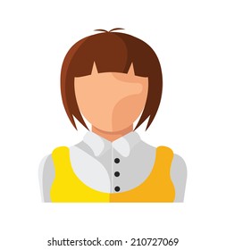 Vector Woman Avatar Flat Icon