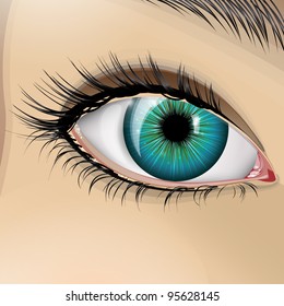 Vector Woman Blue Eye