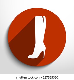Vector woman boots web icon. Eps 10.