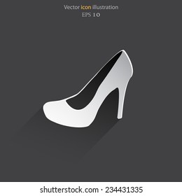 Vector woman boots web icon. Eps 10.