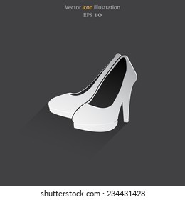 Vector woman boots web icon. Eps 10.