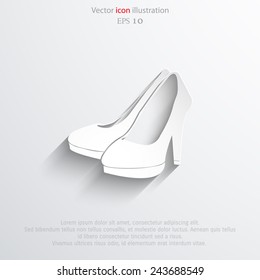 Vector woman boots web icon. Eps 10.