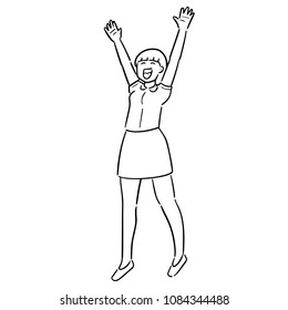 vector of woman celebrating