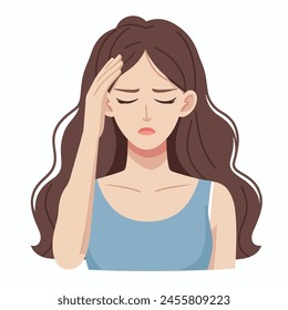 Vector a woman with a cloud in the background that says quot 