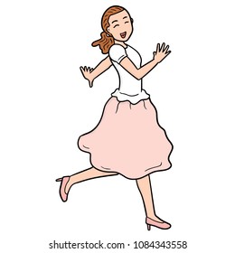 vector of woman dancing