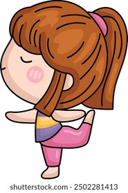a vector of a woman doing a yoga pose
