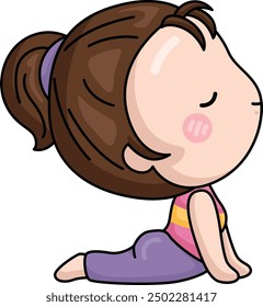 a vector of a woman doing a yoga pose