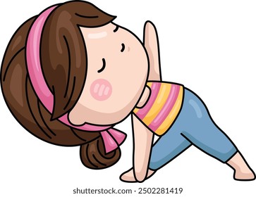 a vector of a woman doing a yoga pose