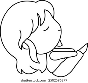 a vector of a woman doing yoga pose in black and white coloring
