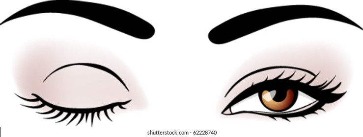 vector woman eyes illustration