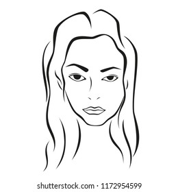 vector woman face
