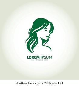 vector of woman face logo icon lady style vector young girl logo feminine style