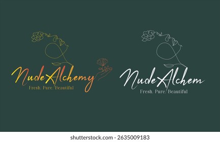 Vector woman in gold profile template logo or abstract concept for beauty salons. Cosmetics, medical center, fashion and beauty industry. Abstract logo. 