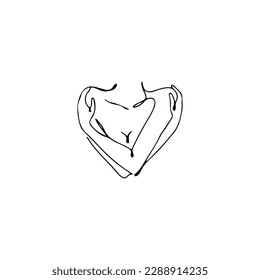 vector woman illustration concept line
