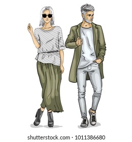 Vectora mujer y hombre