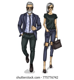 Vectora mujer y hombre