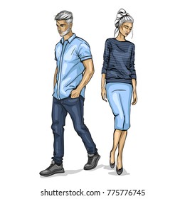 Vectora mujer y hombre
