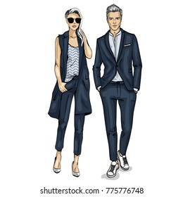 Vectora mujer y hombre