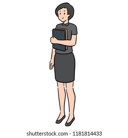 vector of woman office worker