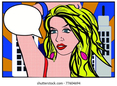 vector woman portrait